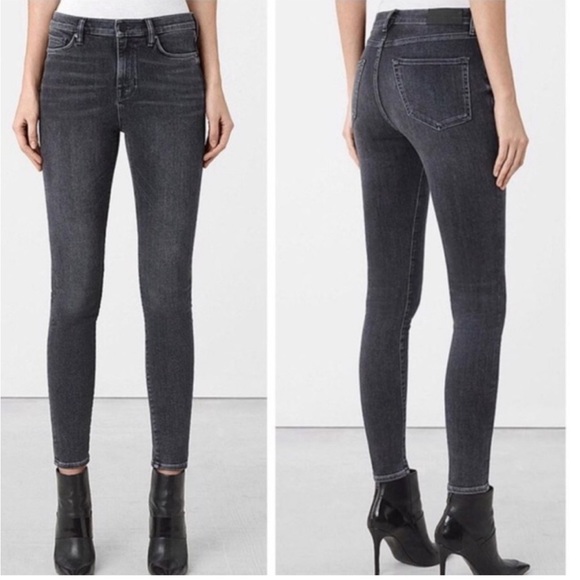 All Saints “Eve” denim grey skinny jeans with stretch 26 - Picture 9 of 9